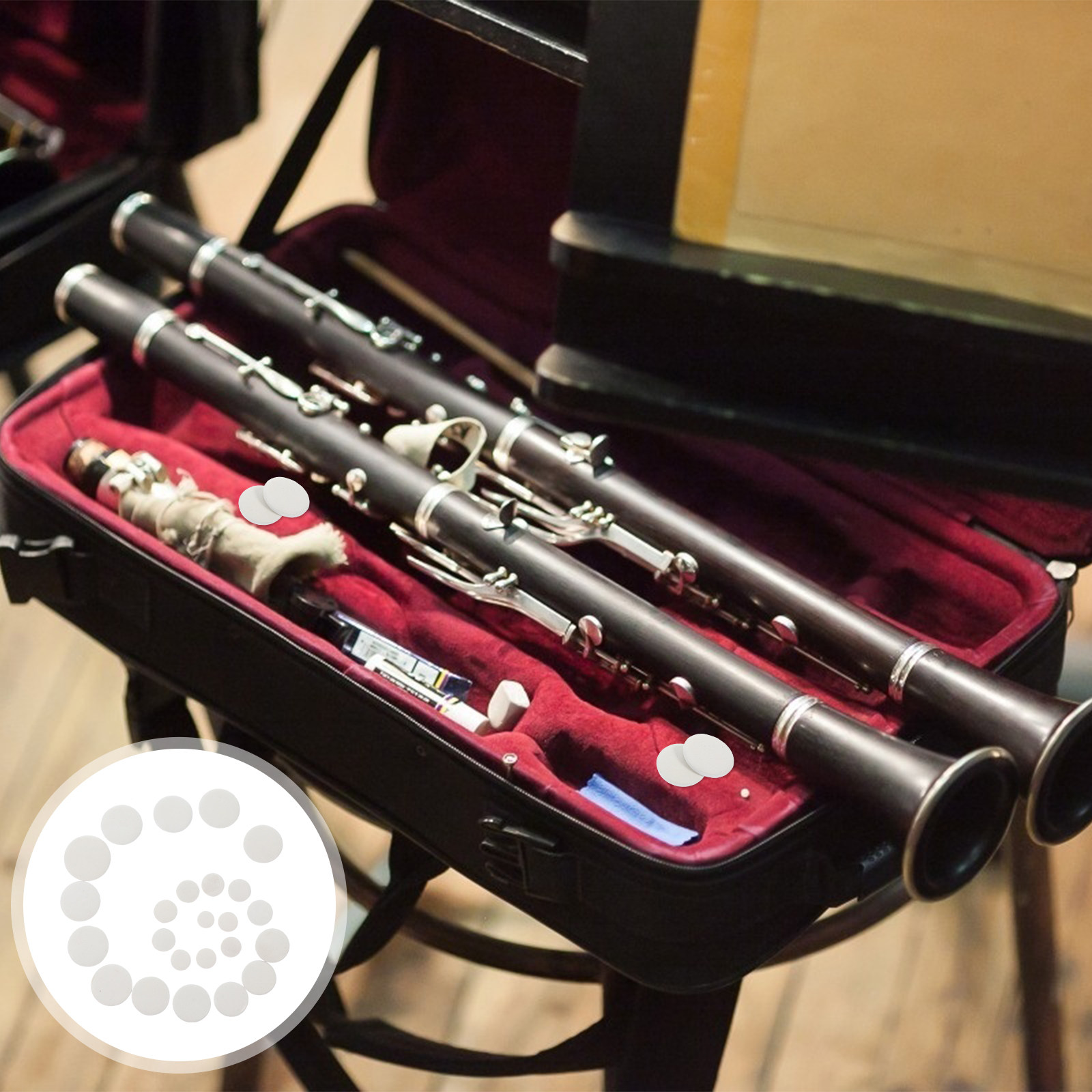 Musical Instrument Bassoon - 24 Stück Fagott-Pads Weiß Hochwertiges Fagott-Zubehör