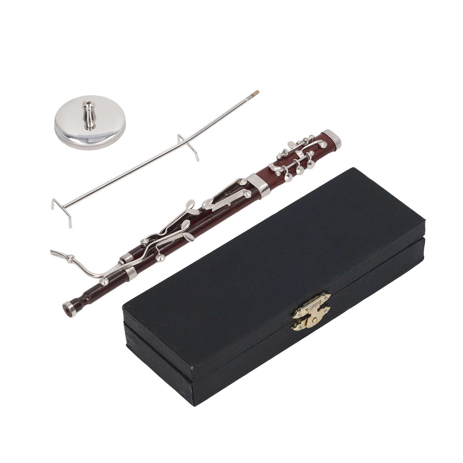 Musical Instrument Bassoon - Miniatur-Fagott-Replik mit Ständer und Etui Mini-Musikinstrument
