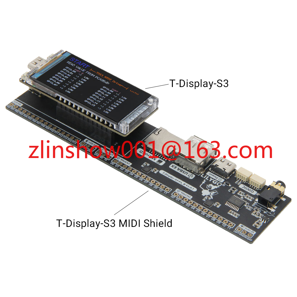 Musical Instrument Digital Interface (Midi) - T-Display-S3 MIDI Shield Entwicklungsboard für die