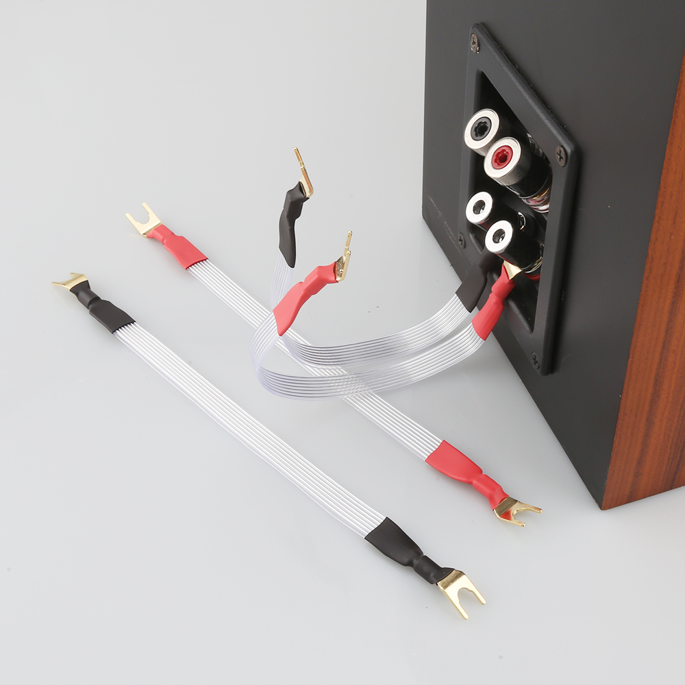 Musical Instrument Image - 4 Stück 15cm DIY Audio-Lautsprecherkabel Versilbertes