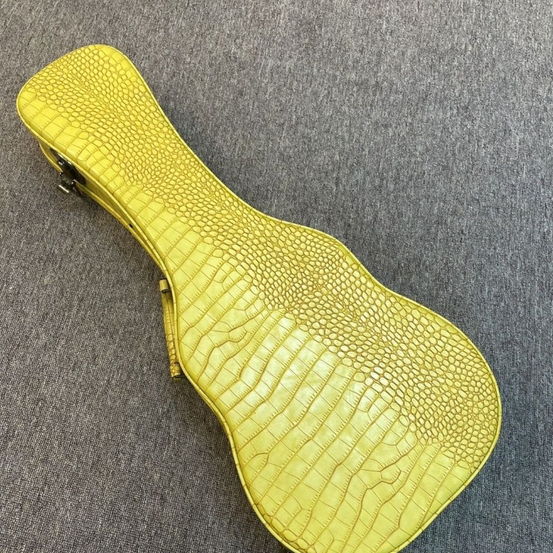 Musical Instrument Box - 26-Zoll-Ukulele-Box aus Leder mit Fleece gefüttert,
