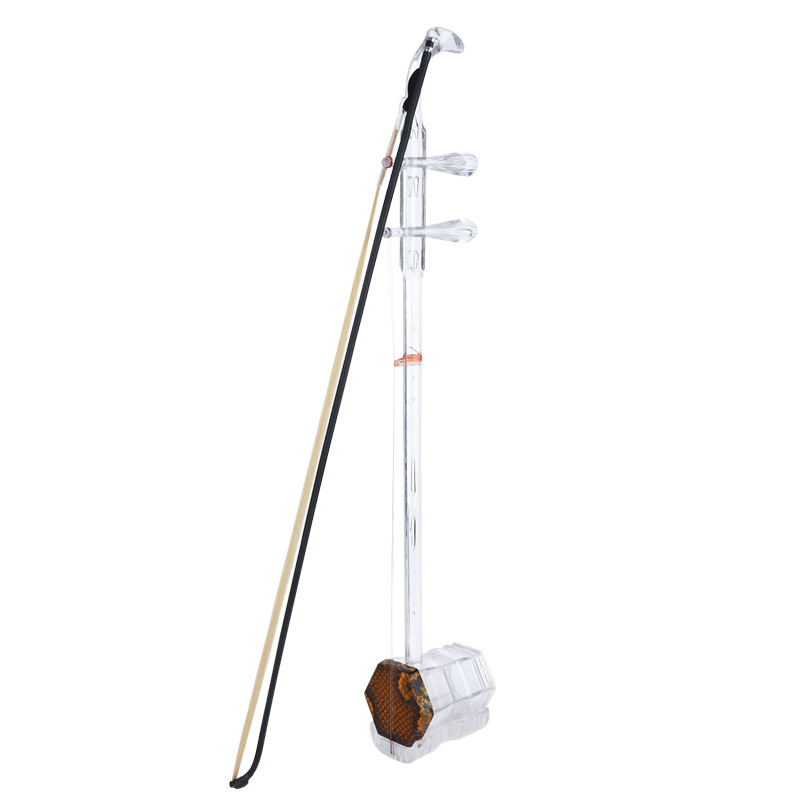 Erhu Violin Chinese - Sechseckiger Erhu-Neuer Stil, transparenter Harzkristall-Erhu, Anfänger