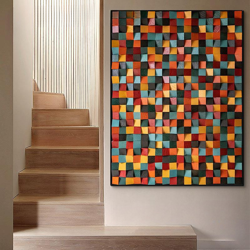 Wandkunst aus Mosaikholz, akus – Musical Instrument Image Bewertung und Preis