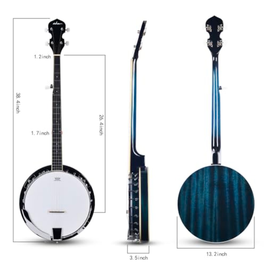 Banjo 5-Saiter in Vollgröße, 3 – Banjo 5 String Open Bewertung und Preis