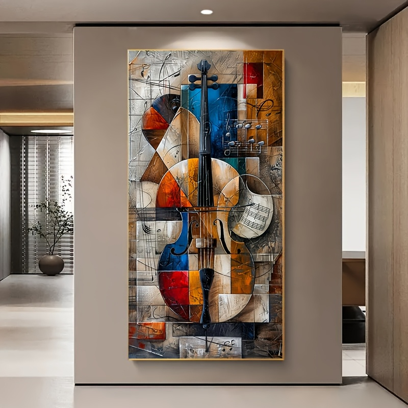 Moderne abstrakte Cello Poster – Musical Instrument Image Bewertung und Preis