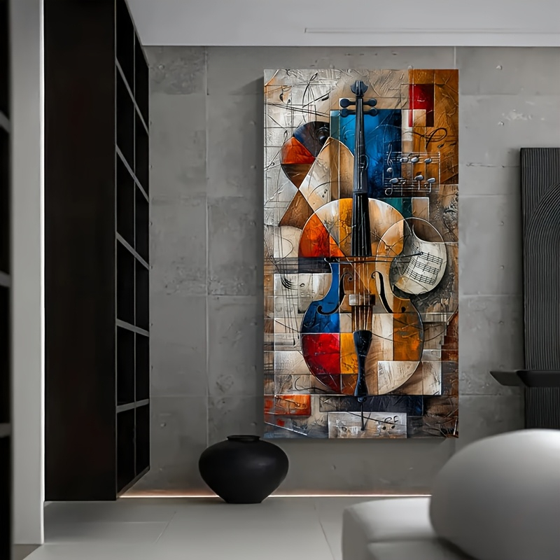 Moderne abstrakte Cello Poster – Musical Instrument Image Bewertung und Preis