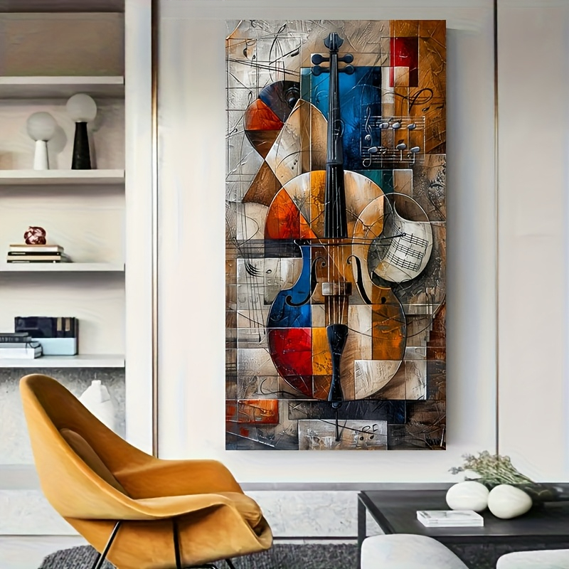 Moderne abstrakte Cello Poster – Musical Instrument Image Bewertung und Preis